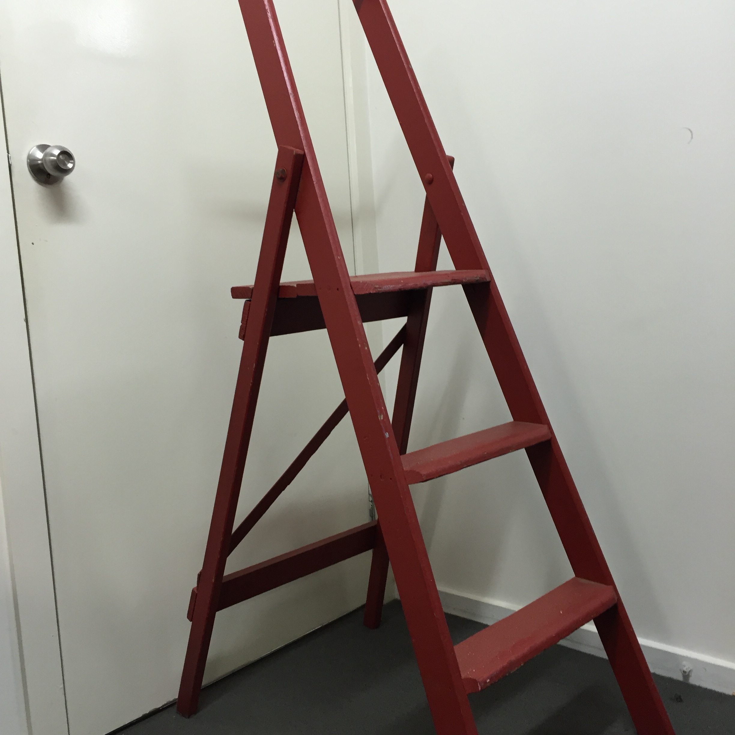 LADDER, Stepladder - Red 1.4m H x 50cm at Base